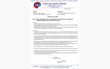 Dissolution en cours de l'omnisport Union des Sports Fléchois...